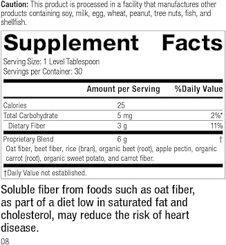 Standard Process Whole Food Fiber - Bowel, Digestion and Dig