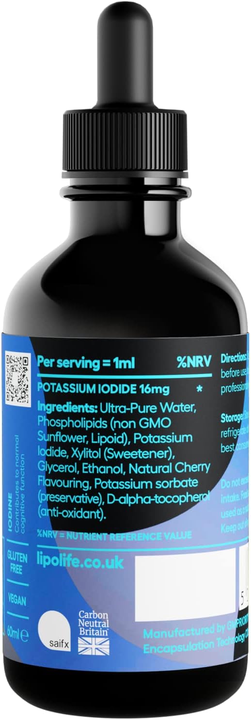 LLP1 - Liposomal Potassium Iodide - 60ml (Cherry Flavour) - lipolife

140 Grams
