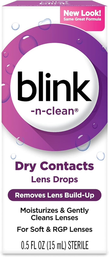 blink-n-clean Lens Drops for Soft & RGP Lenses, 0.5 Fluid Ounces (Valu