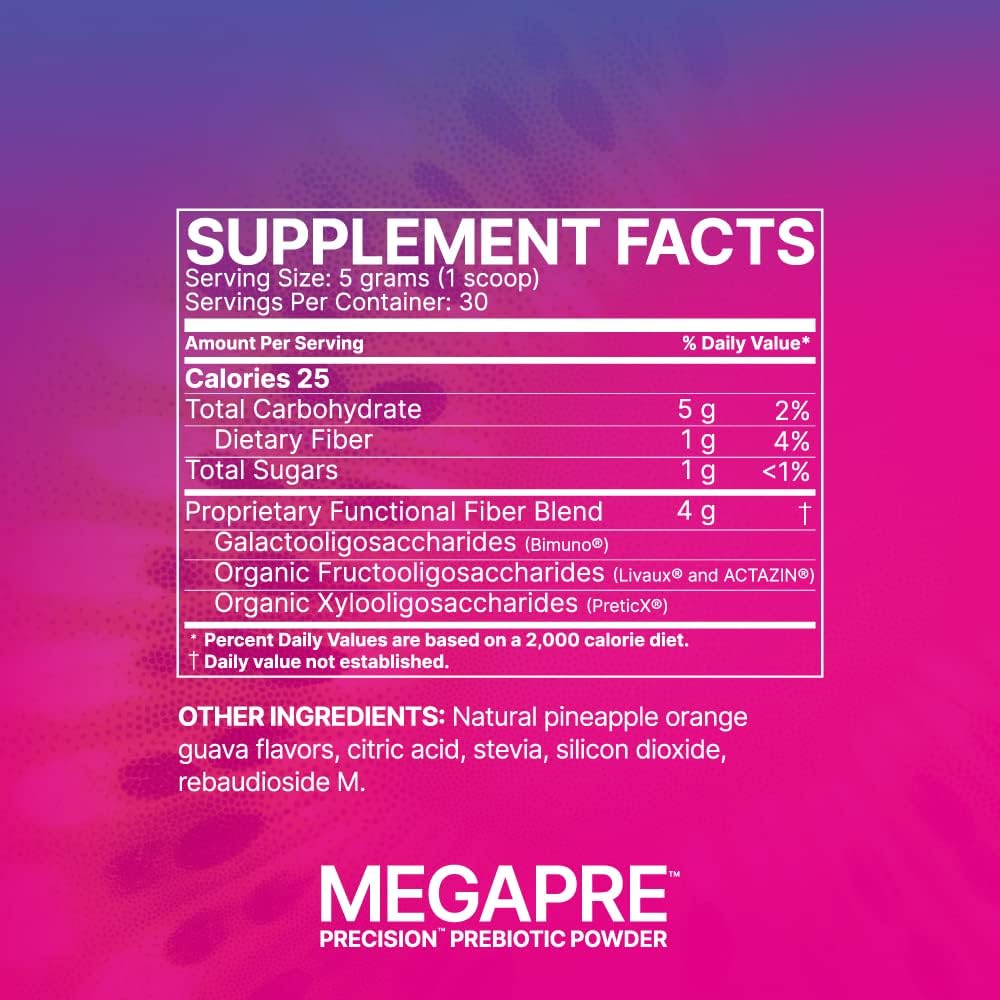 Microbiome Labs MegaPre Powder, Pineapple Orange Guava - Non-Digestibl