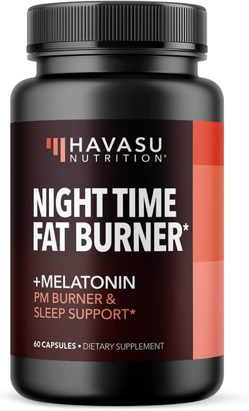 HAVASU NUTRITION Night Time Fat Burner Metabolism Booster | Appetite Suppressant & Supplement to Support Weight Loss | 6