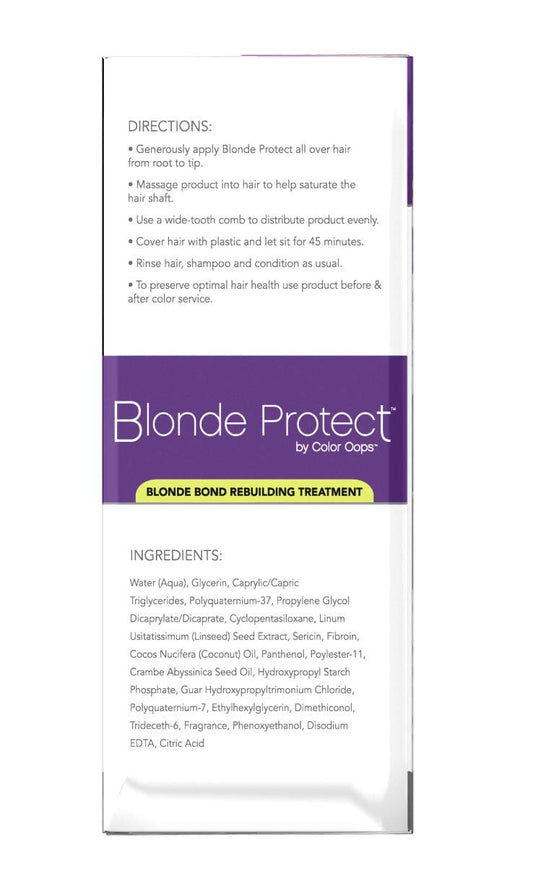 Color Oops Blonde Protect | Blonde Bond Rebuilding Hair Treatment | Nourish & Moisturize
