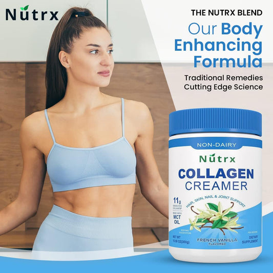 Nutrx Collagen Peptides Powder Vanilla - Sugar Free, No Dairy Collagen Protein Powder - Dissolves Easy, No Clumps Collagen Powder with Vital Proteins, Collagen Creamer Powder