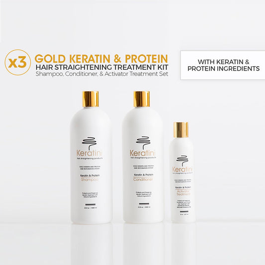 Gold Keratin Protein Activator Treatment 3-Piece Set