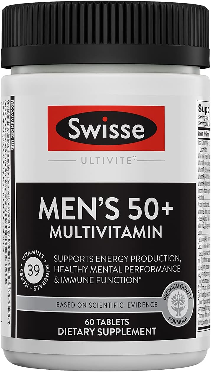 Swisse Daily Multivitamin For Men 50 And Over | 39 Vitamins, Antioxida