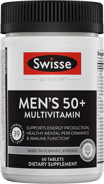 Swisse Daily Multivitamin For Men 50 And Over | 39 Vitamins, Antioxida