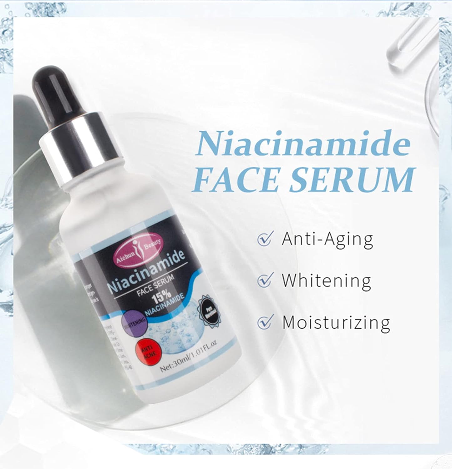 Esupli.com AICHUN BEAUTY 15% Niacinamide Face Serum Moisturizing Anti-A