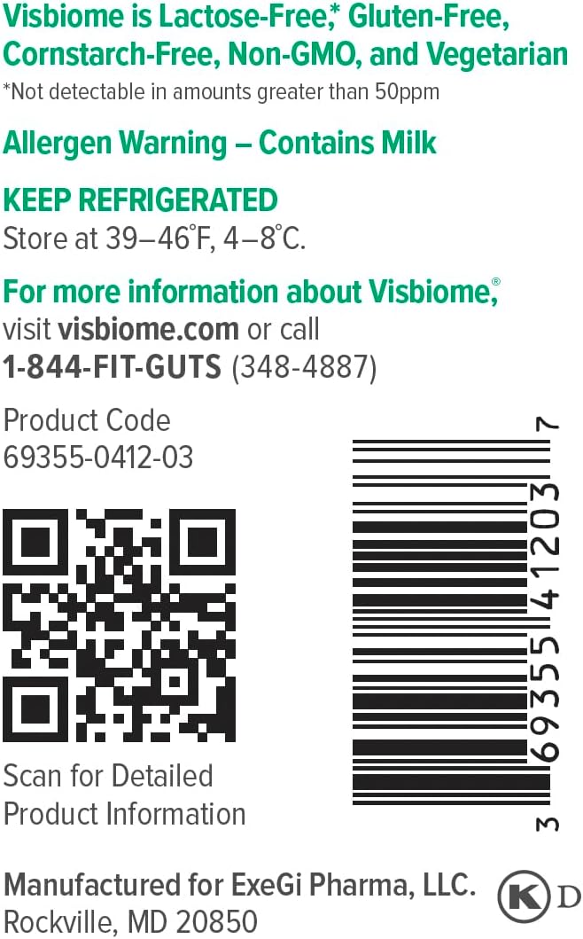 Visbiome® High Potency Probiotic - 112.5 Billion CFU Live Pr