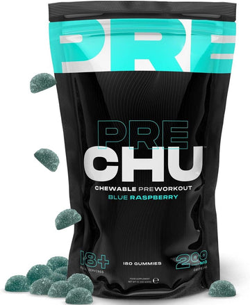 PRECHU Pre Workout Gummies - Beta Alanine, Taurine, Vitamin C, & Zinc 630 Grams