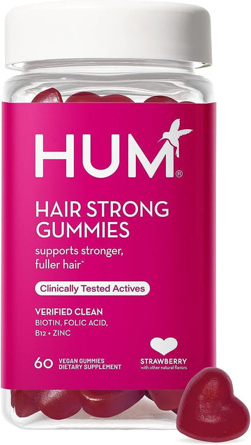 HUM Hair Strong - Daily Gummies with Biotin to Improve Hair Growth - F