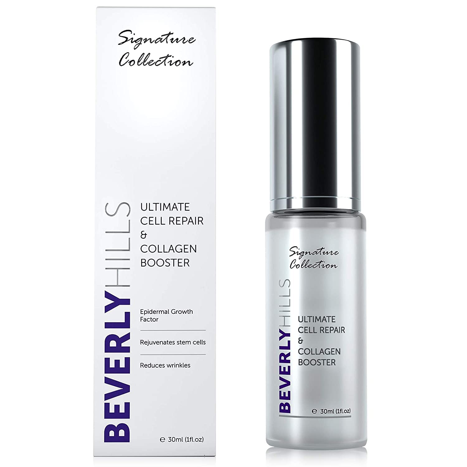 Beverly Hills Anti Aging Collagen Face Cream with EGF that Rejuvenates Stem Cells and Repairs Skin | Anti Wrinkle Face Cream with Multi Peptide Complex for Cell Repair & Collagen Production, 30