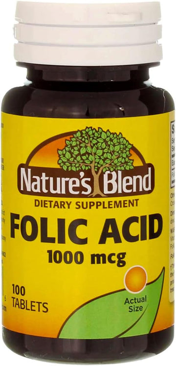 Swanson Nature's Blend Folic Acid 1000 mcg 100 Tablets