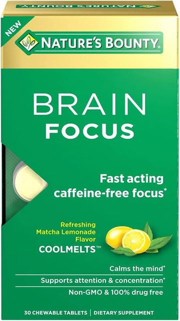 Nature's Bounty Brain Focus, Nootropic Brain Health Supplement Support