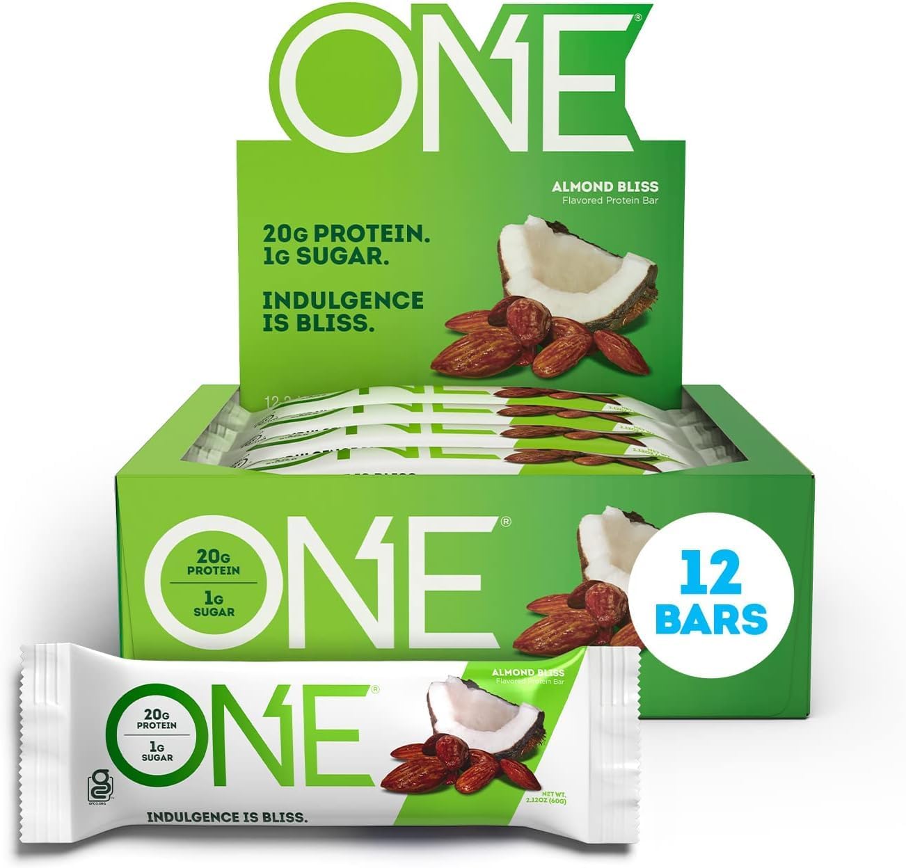ONE Protein Bars, Almond Bliss, Gluten Free Protein Bars with 20g Prot1.5 Pounds