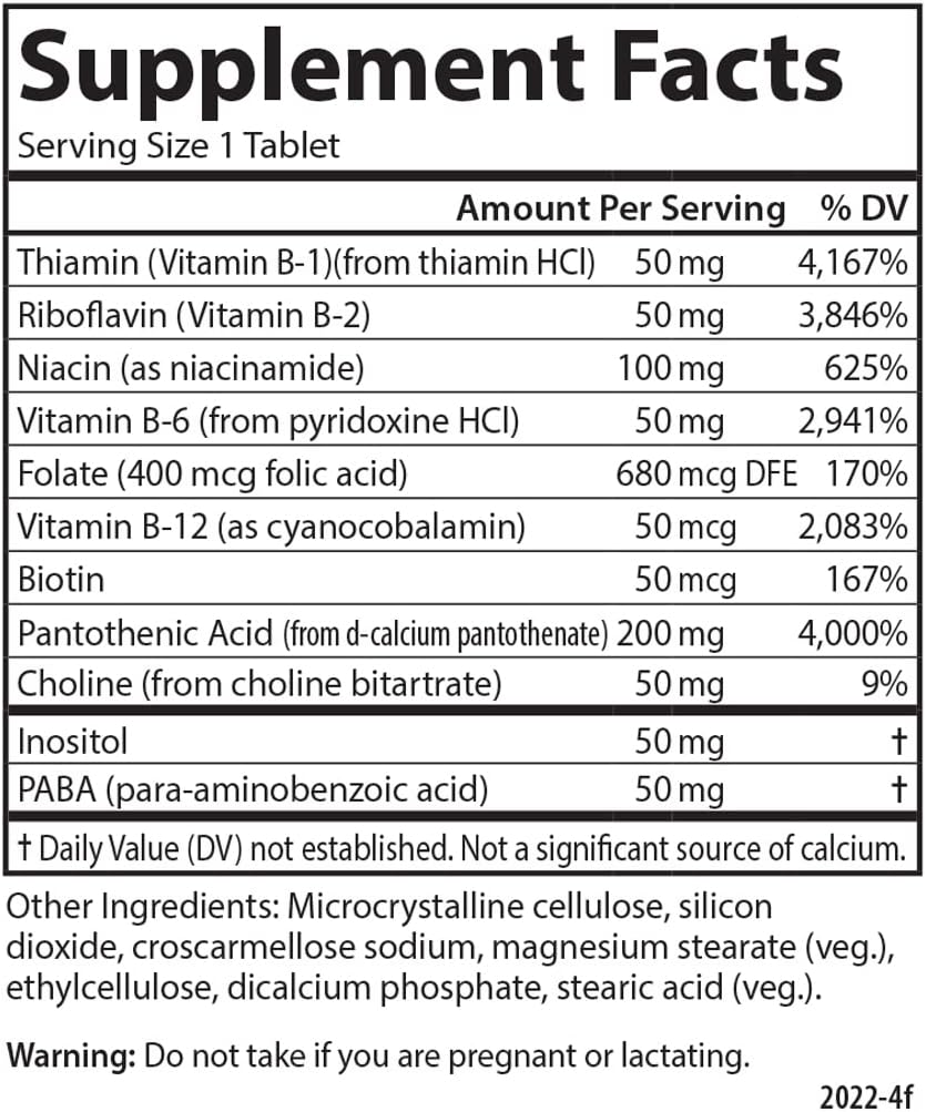 Carlson - B Compleet 50, Balanced Vitamin B Complex, Energy Production