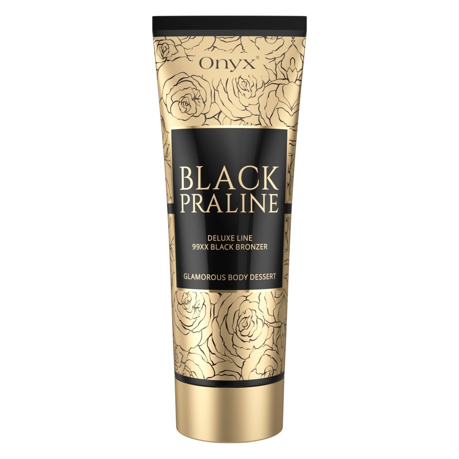 Black Praline Double Dark Chocolate Tanning Lotion - Advanced Black Bronzer & Sunless Self Tanner Lotion - Instant Results - Anti-Orange & Anti-Aging Body Tanning Lotion