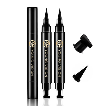 YOUNG VISION Winged Eyeliner Stamp - The Ultimate Tool for awless Cat-Eye Makeup, Go on Smooth, Waterproof and Long Lasting Eye Liner Pen