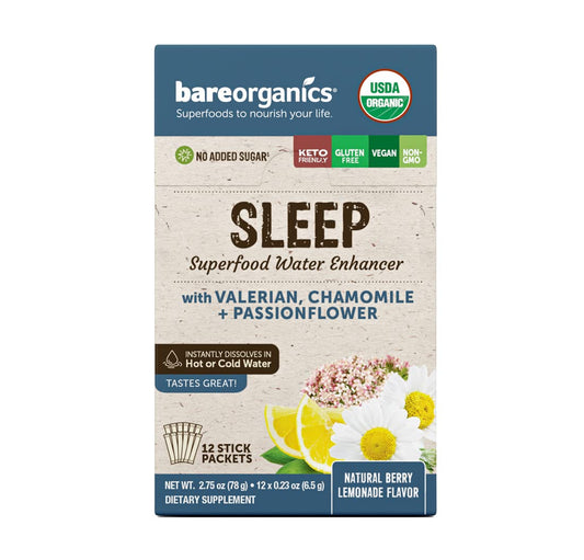 BareOrganics Bareorganics On-the-go Sleep Superfood Water Enhancer (or