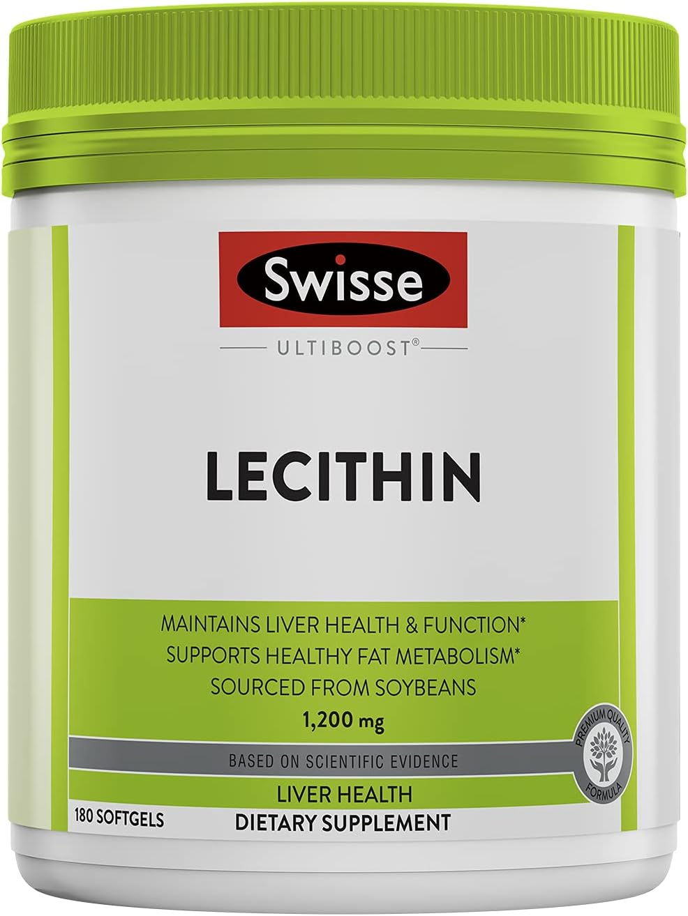 Swisse Soy Lecithin 1200mg Softgels Capsules | Maintains Liver Health 13.6 Ounces