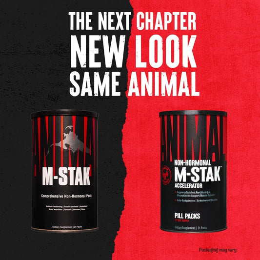 Animal M-Stak - Non-Hormonal Hard Gainers Muscle Building Stack with E