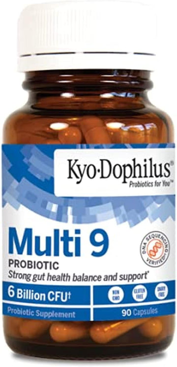 Kyolic Kyo-Dophilus Multi 9 Probiotic, for Strong Gut Health Balance and Support, 90 Capsules Total