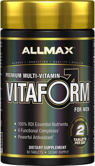 Allmax Vitaform - 60 Tablets - Premium Multivitamin For Men - Six Func