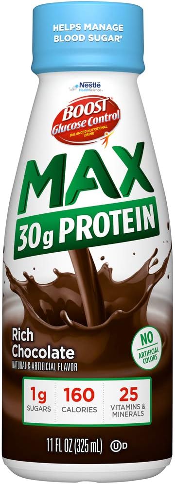 BOOST Glucose Control Max 30g Protein Nutritional Drink, Rich Chocolat11 Ounces