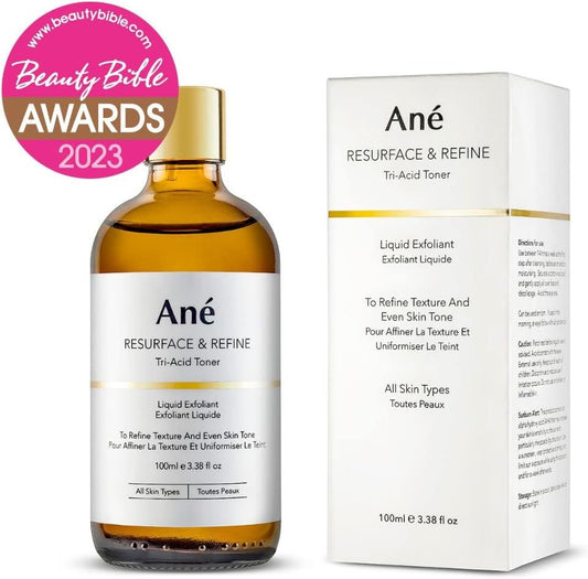 Ané Tranexamic, Aha and Bha Hydrating Acid Toner and Liquid Exfoliant to Clarify, Brighten and Even Skin Tone - Vegan