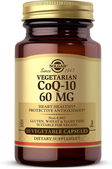 Solgar Vegetarian CoQ-10 60 mg, 180 Vegetable Capsules - Heart Healthy