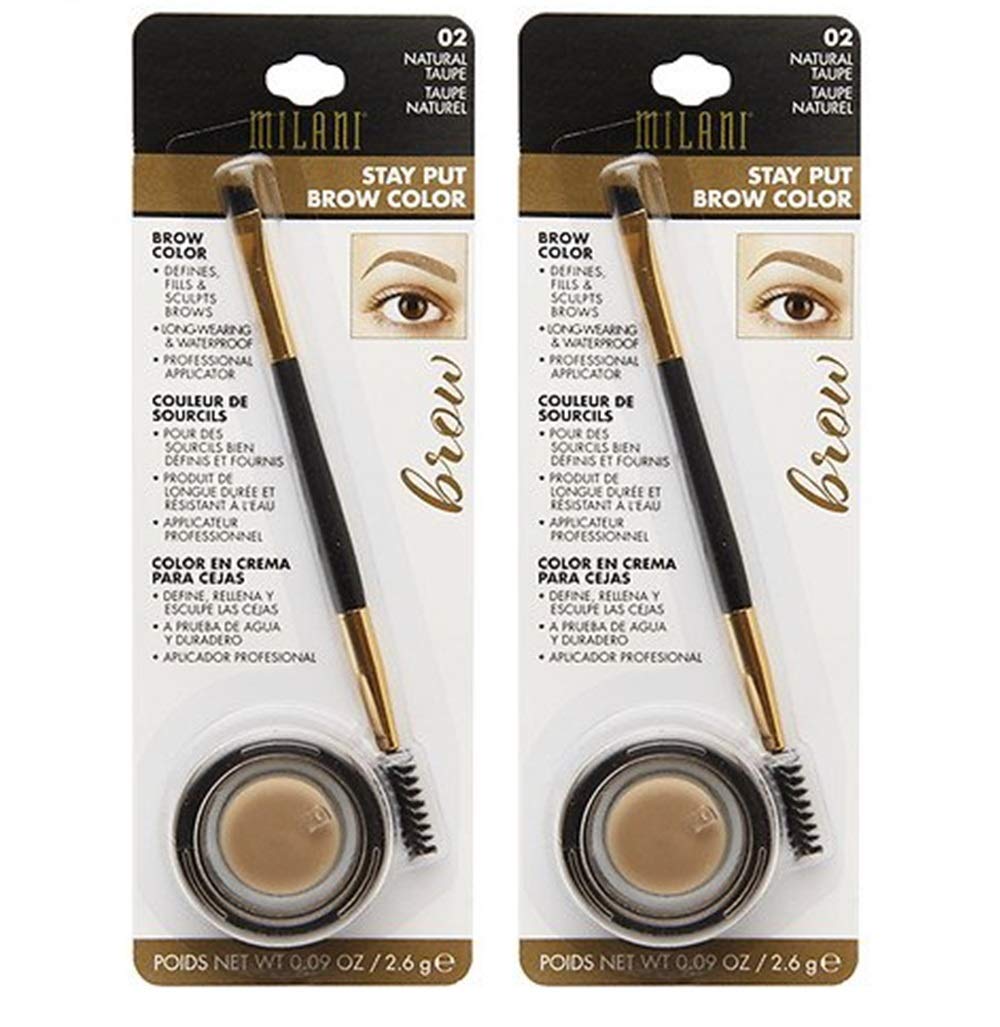 Milani Stay Put Brow Color, 04 Brunette (Pack of 2)