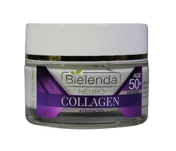 BIELENDA, NEURO COLLAGEN 3 PEPTIDE,VITAMIN C & E, AGE 5 0+,ADVANCED BEAUTIFYING MOISTURIZER, DAY/NIGHT 1.7