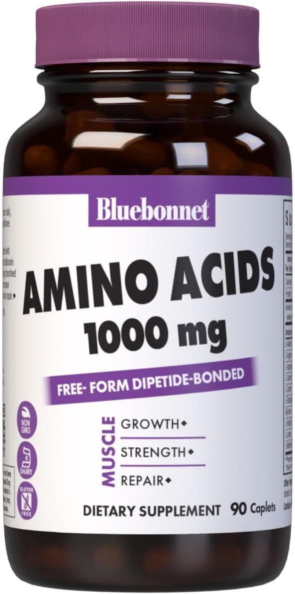 BlueBonnet Nutrition Amino Acids 1000 mg, Free-Form Dipeptide-Bonded,