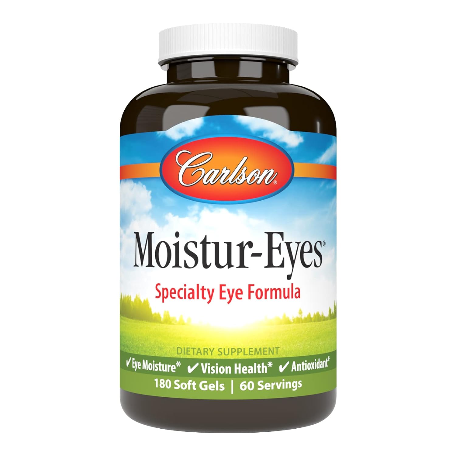 Carlson - Moistur-Eyes, Specialty Eye Formula, Promotes & Maintains Normal Eye Moisture, 180 Softgels