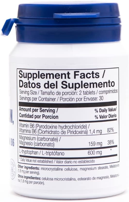 Ana Maria Lajusticia Tryptophan,Melatonin, Magnesium,Vitamin B6-60Tabs