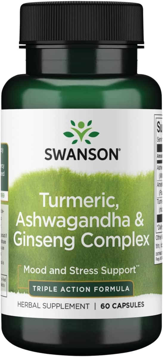 Swanson Full Spectrum Turmeric Ashwagandha & Ginseng Complex 60 Capsul