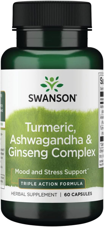 Swanson Full Spectrum Turmeric Ashwagandha & Ginseng Complex 60 Capsul