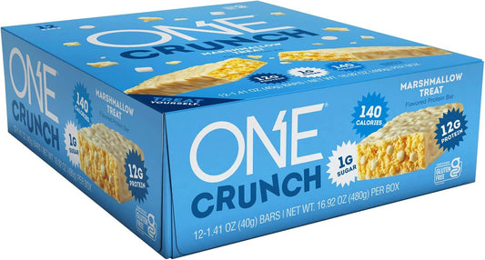 ONE Protein Bars, CRUNCH Marshmallow Treat, Gluten Free Protein Bars w0.42 Ounces