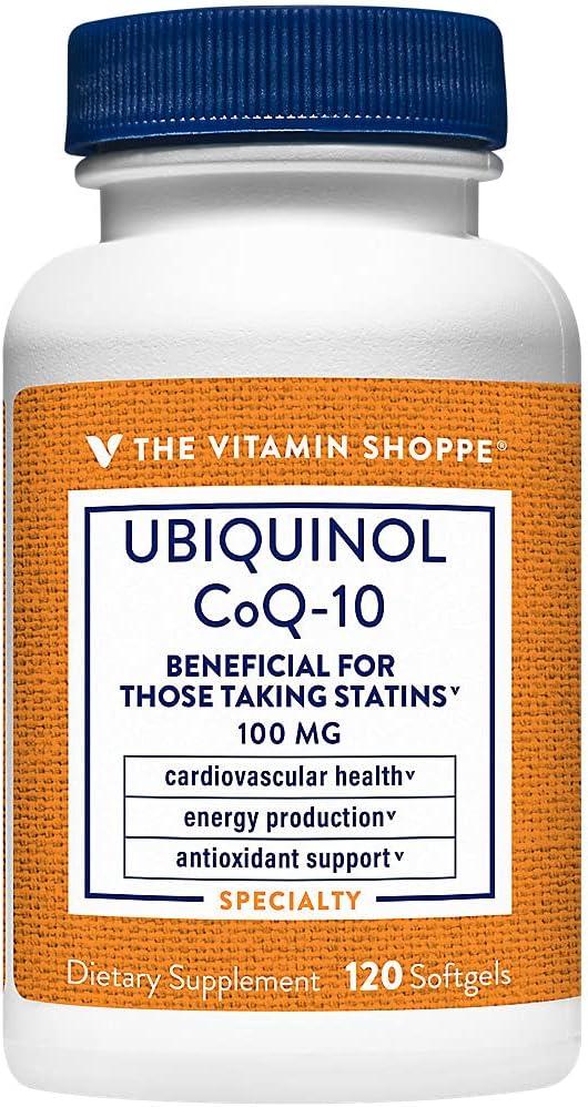 The Vitamin Shoppe Ubiquinol CoQ-10 100mg - Beneficial for Those Takin