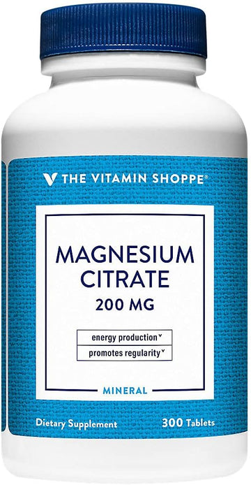 Magnesium Citrate 200mg Tablets, Magnesium Supplement as Citrate for M