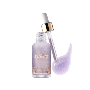 ower Beauty Supernova Celestial Skin Elixir - Vegan Makeup Face Primer with Ultra-light Texture & Fast Absorbing Formula, Contains 6 Antioxidant Rich Oils with Smoothing & Brightening Effect (Pack of 1)