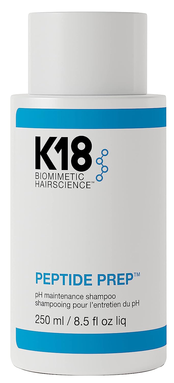 K18 PEPTIDE PREP™ Smoothing pH Maintenance Color-Safe Shampoo for Daily Use - pH-Optimized, Certified Microbiome Friendly Formula For Gentle Yet Effective Cleansing, 8.5