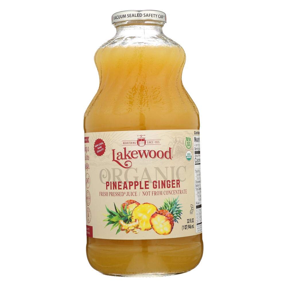 Lakewood Organic Pineapple Ginger Juice, 32 FZ