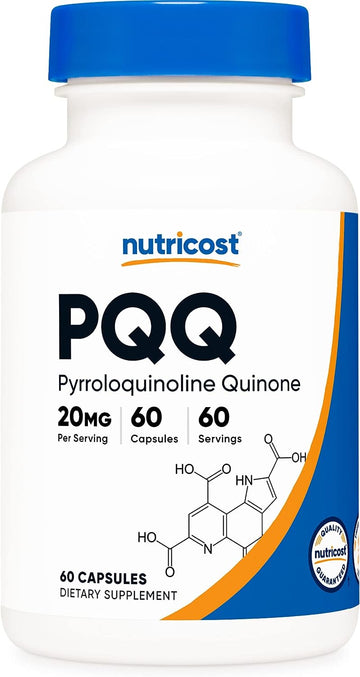 Nutricost PQQ (Pyrroloquinoline Quinone) 20mg, 60 Capsules - Vegetarian Capsules, Non-GMO, Gluten Free