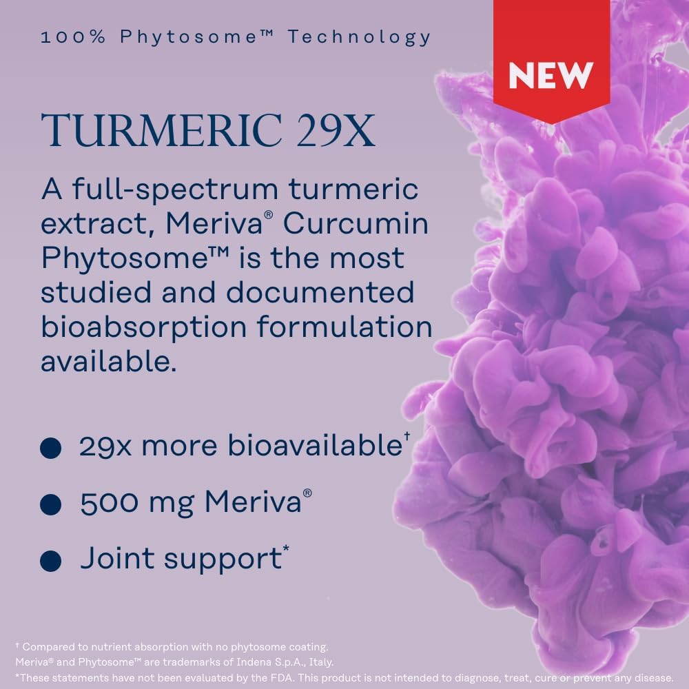 SOLARAY Turmeric Phytosome 500 mg - 29X Absorption Curcumin Supplement