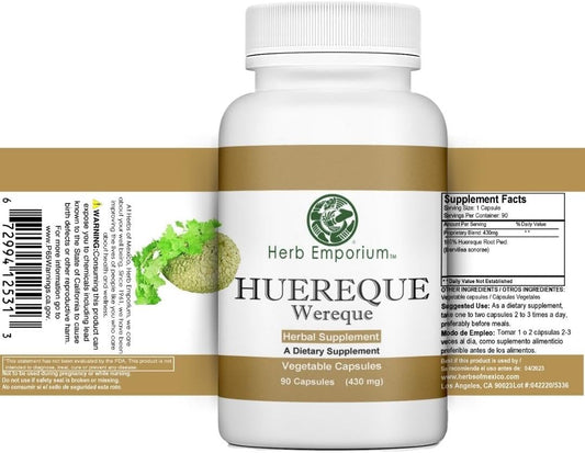 Huereque Capsules / Capsules De Huereque 90Ct. By Herbs Of Mexico