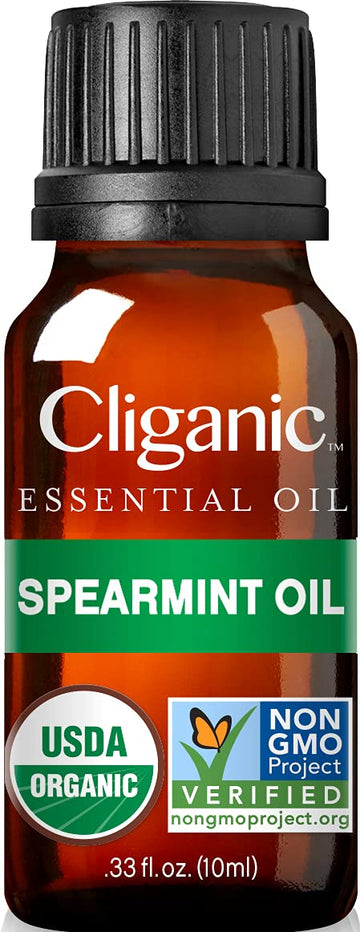 Cliganic USDA Organic Spearmint Essential Oil, 100% Pure Nat