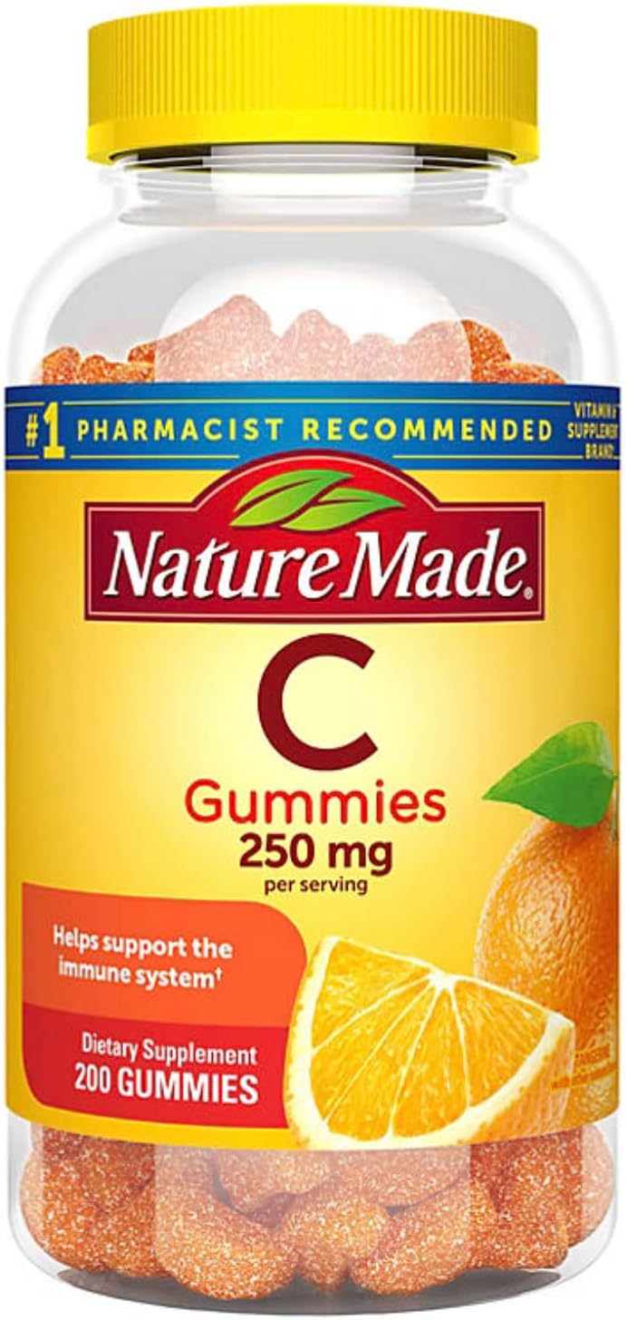 Nature Made Adult Gummies 200 CT Vitamin C Dietary Supplement, Orange