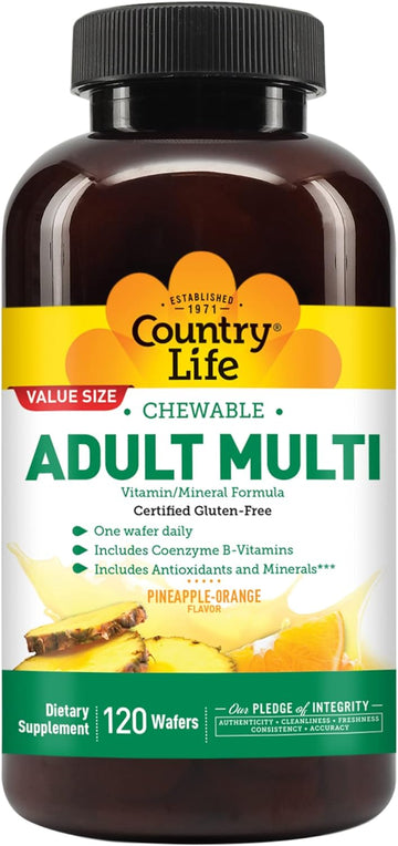 Country Life Chewable Adult Multi - With Antioxidants And Activated B