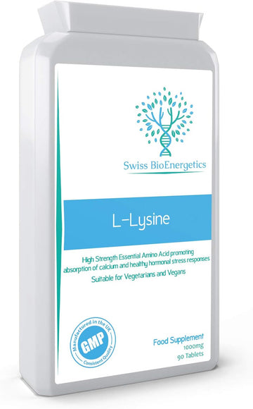 L-Lysine Tablets 1,000Mg 90 Tablets - High Strength Essential Amino Ac141 Grams