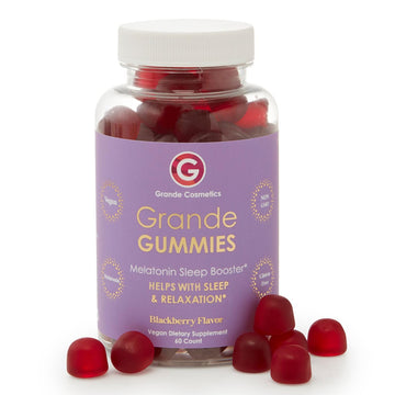 Grande Cosmetics Vegan Melatonin Sleep Aid Gummies For Adults With 5Mg